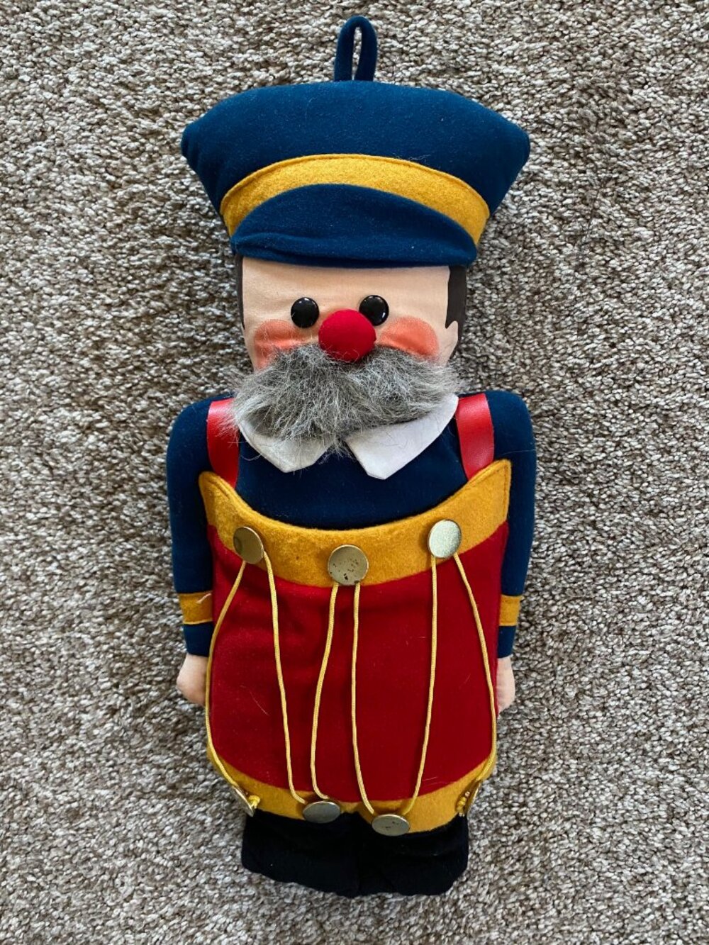 Vintage 1981 Hallmark Cards Nutcracker Soldier Drum 17'' Plush Stuff Christmas